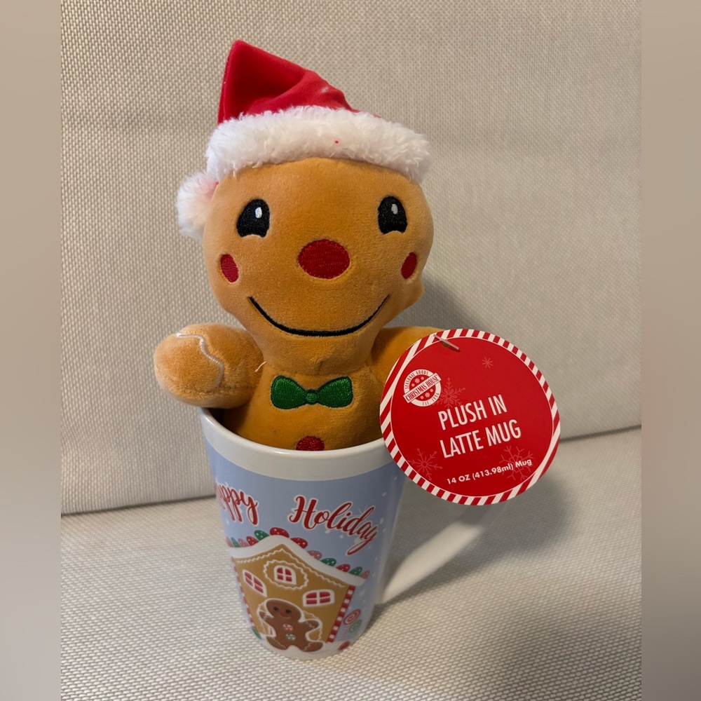 Gingerbread Plush in Holiday Mug